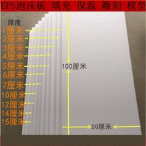 플라 거품 쌍판방한 따뜻한 채우기 고밀도 두꺼운 M모형 폼보드, T01-100x50x10CM(3조각꾸러