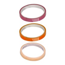 QDY 3x 재미있는 끈적 끈적한 볼 롤링, 폭 12mm, 줄자, 밝은 노란색과 주황색과 분홍색