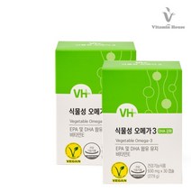 식물성 오메가3 DHA EPA 미세조류 어린이 청소년 오메가3 비타민E 영양제 비타민하우스 30캡슐 2통