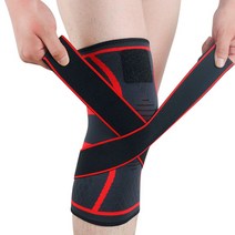 무인고품 고탄력 무릎 보호대 탈부착 등산 헬스 런닝 농구 볼링 배구, 블랙그레이(한쪽), 밴드일체형