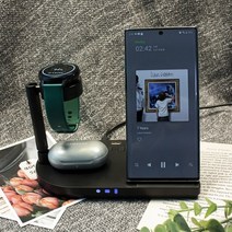 4IN1 F5 무드등 미니스탠드 스마트기기 다중충전 무선 충전기 애플 사과폰 전용 전 기종 동시충전 호환, 네이비