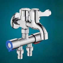 수도분배기 세탁실 베란다 호스 양갈래 수도꼭지, 4구 작은입구