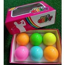 풀패키지 커스텀골프공 골프공그림 최신 크리스탈 볼 컬러플 골프공, 6개세트