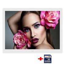 전자액자 디지털사진액자 메뉴보드 15 인치 스크린 LED 백라이트 HD 1280x800 디지털 사진 프레임 전자 앨, 03 white with 4gb_01 EU 플러그
