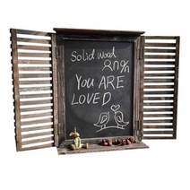 벽장식소품 카페 사진 원목 창문 엔틱 예쁜 생활 홈 가구 인테리어용품 천장 장식소품, 차콜 화이트