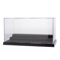 피규어 전시 아크릴 케이스 상자 전시함 투명 한 절묘 Anti-dust 액션 피규어에 대 카운터 탑 디스플레이, 01 Black