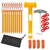 캠핑 타프 텐트설치 팩 스토퍼 망치 세트 글램핑 흙바닥