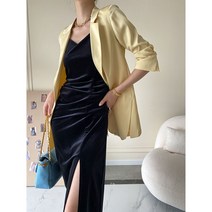 여자 정장코트 5# 초산단 말발굽소매박양복녀외투년춘하다소미얼Z