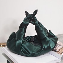 복고풍 수제 한복 가방 숲 녹색 새틴 만두 수입 아세테이트 새틴 패브릭 프랑스 틈새