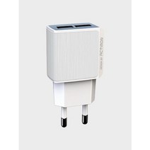 액티몬 USB 2포트 충전기 2.1A 급속 충전기 충전 어뎁터, 화이트