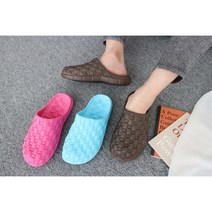 코코리아/줄무늬앞막힘욕실화/막힘/욕실화/다용도실/베란다슬리퍼/가벼운욕실화/EVA/(A-2), 핑크, 1개