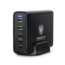 벤딕트 140W 초고속 5포트 PD 3.0 PPS QC 듀얼 USB C타입 아이폰 맥북 그램 멀티 충전기, 1개