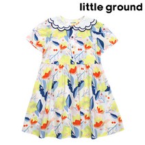 리틀그라운드 테일스쿱-리지패턴원피스(73314-400-70)CH 딜 여아원피스 여아드레스 선물