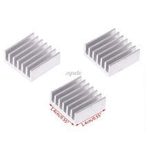 24 개/몫 실버 알루미늄 라디에이터 방열판 냉각 키트 14x14x6mm, 한개옵션0