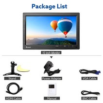21인치모니터 20인치 23인치 와이드 게이밍 Eyoyo-10 인치 IPS HDMI 1024x768 CCTV 보안 모니터 PC LCD 화, 02 EM10P_02 AU 플러그