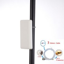5G CPE PRO 라우터 안테나 이중 편파 지향성 패널 안테나 장거리 3400-3600mhz 5g 안테나 3 m 케이블 TS9, 3미터 케이블