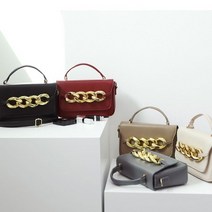 캣츠원피스 캣츠원피스 골드 체인포인트 미니크로스 핸드백