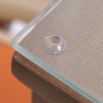 테이블 유리 안전한 미끄럼방지 투명 스티커 목재용 DIY설치 보수 연결로드 홈인테리어 리모델링 고정 교체, 18mm (12개)