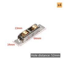 4pcs 슬라이딩 도어 휠 롤러 스테인레스 스틸 더블 균형 조정 각도 창 캐비닛 주방 하드웨어, 2.A2