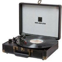 포터블 블랙 블루투스 LP턴테이블 USB AUX 라디오 엘피 레코드판 음반 플레이어 휴대용, 벤타샵상품선택