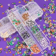 12gridbox 폴리머 클레이 수지 충전 diy 크리스탈 에폭시 수지 금형 할로윈 크리스마스 보석 네일 아트 장식 만들기, 04