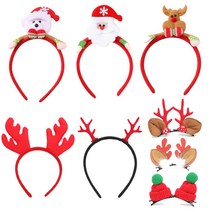 크리스마스 산타 머리띠, 1개, 10 산타머리핀 루돌프(버섯)