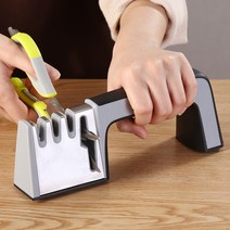 플레이마린 칼가는기계 4단계 칼갈이 세라믹 금강석 원샷숫돌 가위, 블랙
