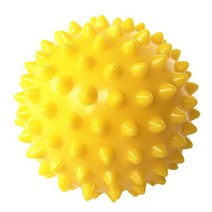 강아지짐볼 6.5cm 6 색 피트니스 pvc 핸드 마사지 볼 발바닥 고슴도치 감각 훈련 그립 볼 휴대용 물리 치료 볼 발바닥, 노란색