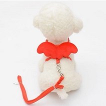 토끼용품 끈 리드줄 의류 토끼와 테디 미니고양이 산책로프 토끼줄 잡이 잡다 방지 뿌리치다 2627183097, 중간사이즈 2-4 근 레드 엔젤 타입