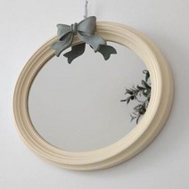 벽거울 중( 35cm ) 아이보리 프린세스 리본엔틱, - 프린세스 리본엔틱 벽거울 중( 35cm ) 아이보