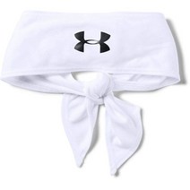 언더아머 Under Armour 타이 머리밴드 블랙 (001)/화이트 153262, One Size Fits Most, White (100)/Black