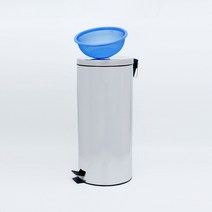 편의점 라면국물통 노스멜 스텐 음식물 쓰레기통 음쓰통 30리터, 파란 채반