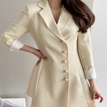 audreybella 브이넥 진주 라인 자켓 원피스 2컬러