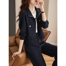 빌리즈빈 봄 여성 패션 집업 자켓 트레이닝 세트 7875