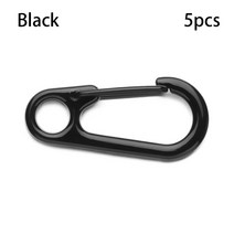 5 Pcs 미니 SF 봄 배낭 Clasps 등산 Carabiners 장비 생존 EDC P, [11] Black