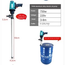 오일 모터 수중 대용량 유량 전기 RPP 플라스틱 부식 방지 펌프잭 산 및 알칼리 내성 화학 펌핑 유체 750W 220V 18V, 220V_3, 금