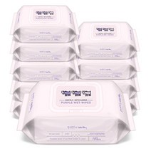한예지 키스해링 퍼플 물티슈 캡형 100매 10팩, 단품