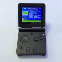 옛날오락기 다마고치 GB 스테이션 라이트 보이 SP PVP 레트로 미니 핸드 헬드 게임 플단 142 내장 휴대용, 검은색