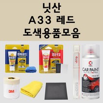 닛산 A33 레드 주문 자동차 붓펜 카페인트 도색 스프레이 퍼티 컴파운드 차량용, 닛산:브랜딩클리너