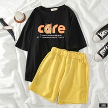 가바바 여성 트레이닝복세트 고객내민 강아지 프린팅 여름 트레이닝복세트 G45021