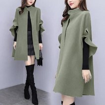 FANSYLI 여성 망토 짧은 코트 가을과 겨울 새로운 패션 두꺼운 작은 모직 코트 72 9A20