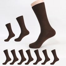 몽크로스 남성용 브라운 골지 장목 양말 10족