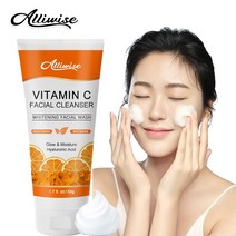 주름개선에스테틱 알리와이즈 비타민 c 페이셜 클렌저 모이스춰라이징 오일 컨트롤 딥 블랙, 50 그램