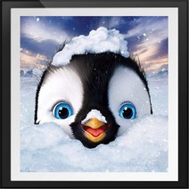 5D DIY다이아몬드 페인팅 다이아몬드 자수 만화 동물 다이아몬드 모자이크 크로스 스티치 전체 라운드 라인 스톤 판매 그림 보석십자수 캔버스, Navy Blue