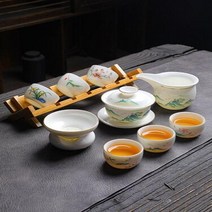 차판 다도 수제 세라믹 두꺼운 화상 방지 중국 차 가정용 환대, 6.Picture Style