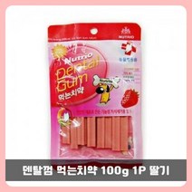 강아지껌 강아지양치껌 먹는치약 100g 딸기 1P 애견껌 간식, 상품선택