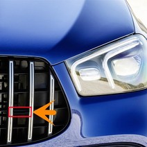 벤츠그릴 벤츠세로그릴 자동차 앞 그릴 배지 엠블럼 스티커 메르세데스 벤츠 amg w212 w213 w202 w211 w176 w210 w205 gla glc cls glk, 빨간색