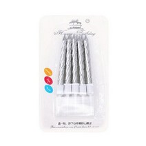 샤인실버 골드 샹들리에 생일초 케이크픽, 반짝초 실버 10P