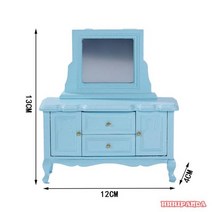 1:12 인형 집 미니어처 나무 메이크업 드레싱 테이블 캐비닛 스토리지 침실 욕실 가구 장식, A10