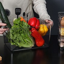조립식앵글제작 냉장고홈바 속깊은수납장 정수기선반 냉동고 특수 보관 바구니 주방 냉장고 캐비닛 상자 서랍 마무리 신, [02] 4502. 투명 냉장고 상자 - 얇고 높은